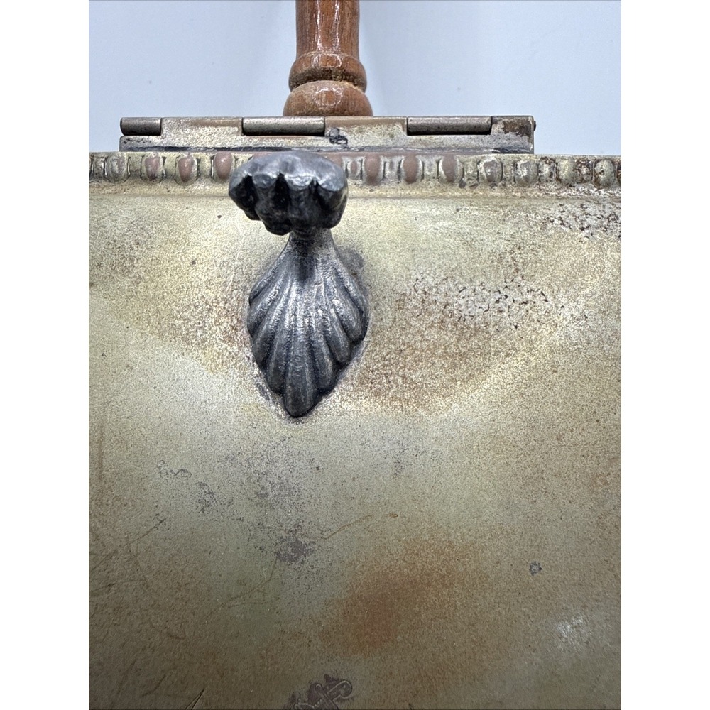 Ornate Claw Foot Silent Butler Crumb Catcher Wood Handle 1883 FB Rogers Vintage - Picture 4 of 10